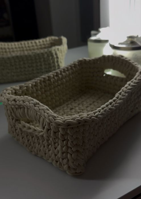 Вязание корзинки,ручна робота