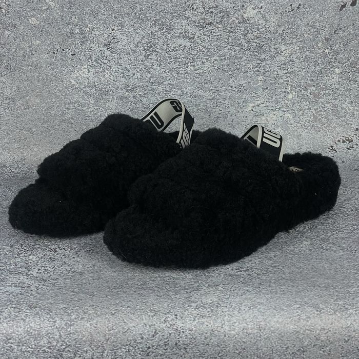 Жіночі тапочки UGG Fluff Yeah Slide Black | Угг жіночі тапки 38 р