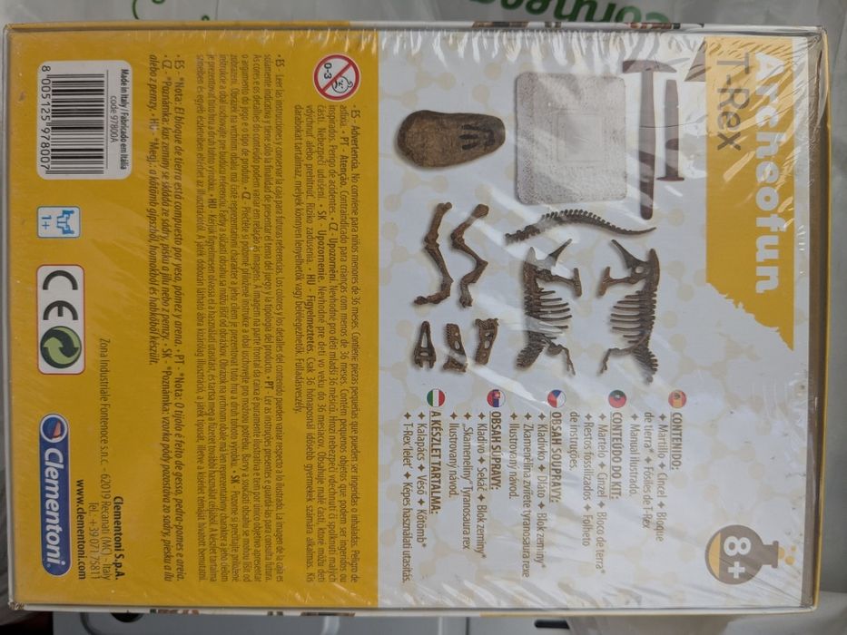 NOVO, SELADO Archeofun T-Rex da Clementoni, kit de arqueologia