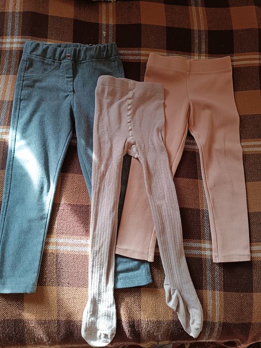 Продам пакетом детские штанишки / лосины и новые колготки