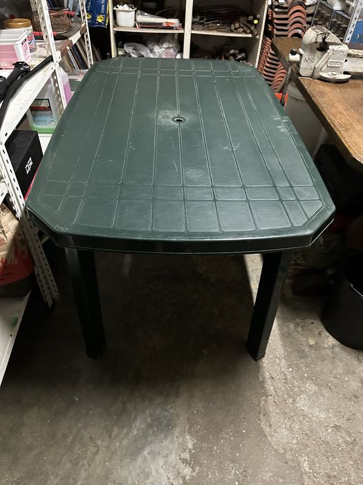 Mesa de jardim de plastico