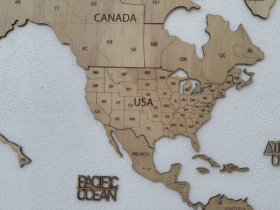 Mapa mundo MADEIRA 2D - Português ou Inglês