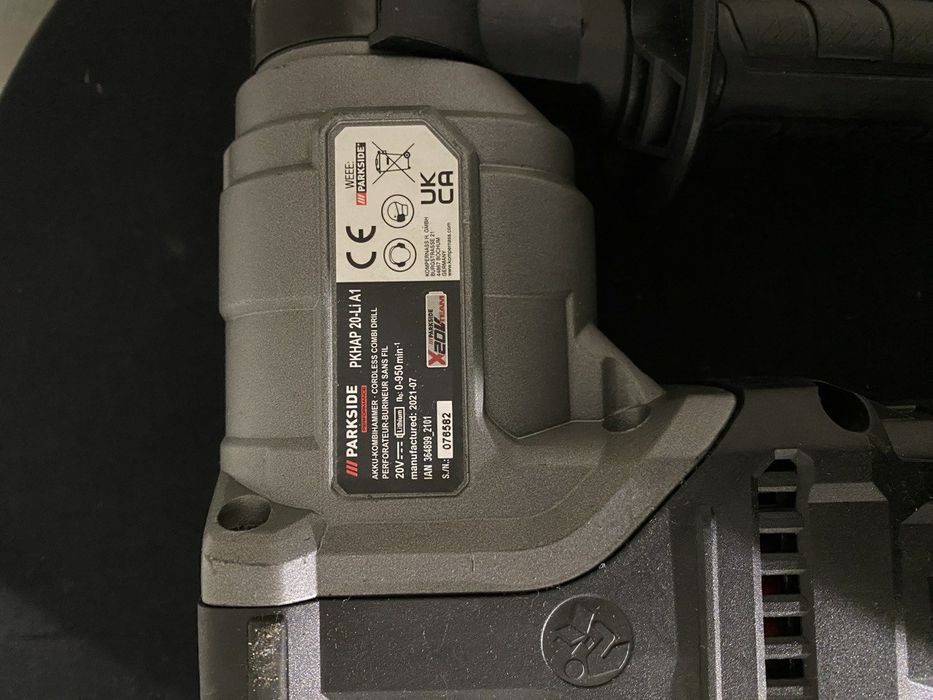 Перфоратор безщітковий акумуляторний. Parkside PKHAP 20 Li a 1