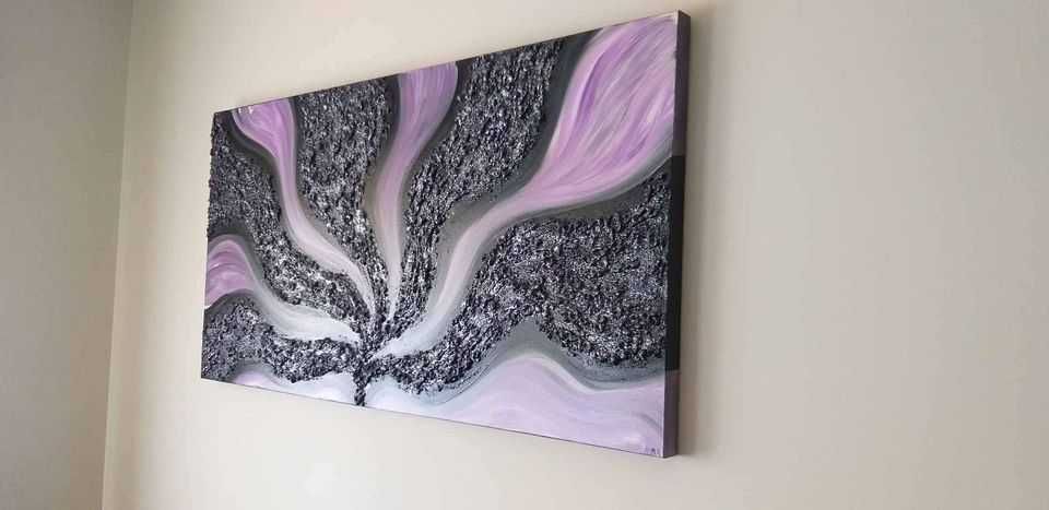 Tela decorativa pintada à mão