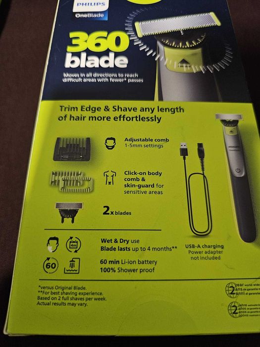 PHILIPS OneBlade 360 | 3 em 1 | 5 em 1 | Recargas - SELADO | NOVO
