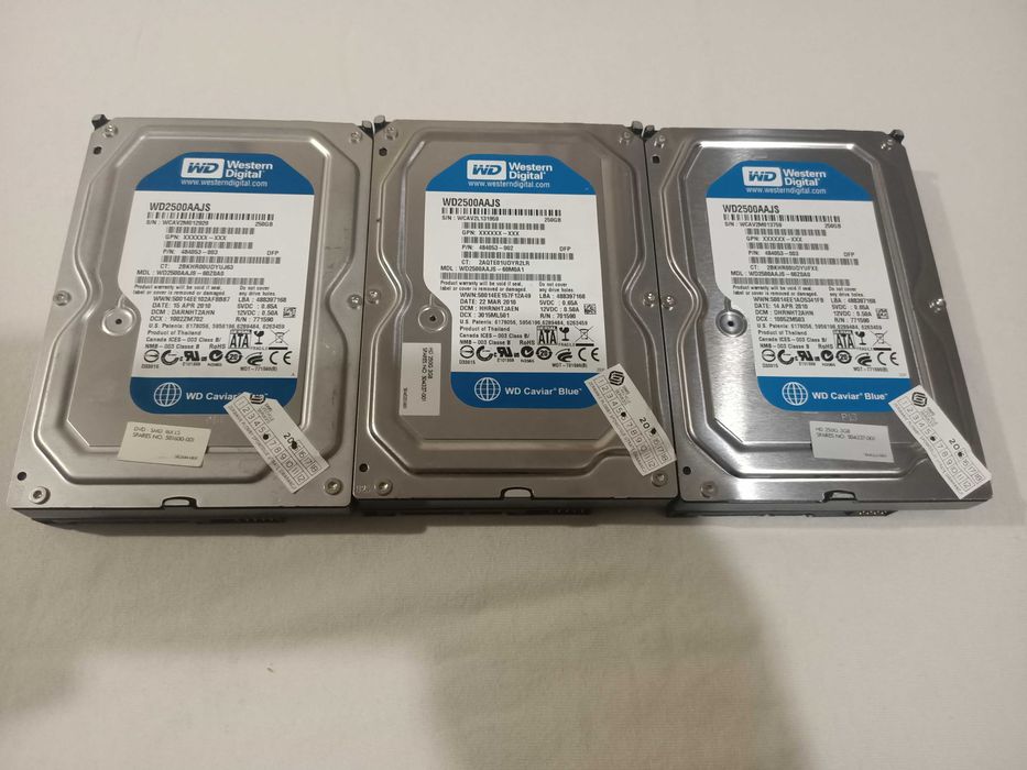 Monitor Dysk HDD WD Caviar Blue 250GB 3szt.