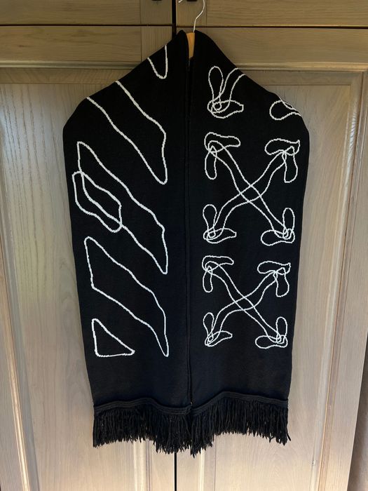 Шарф Off White оригінал, шарф Off-White чорного кольору
