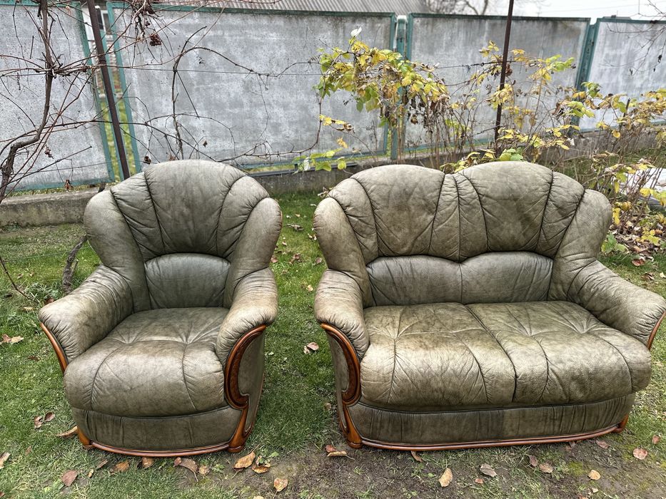 Шкіряні меблі. Набори. Шкіряний диван.