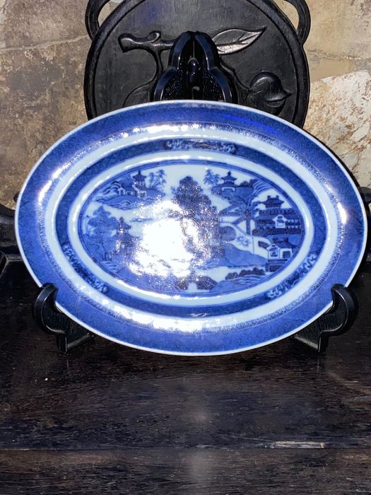 Travessa Porcelana Chinesa séc XVIII 27 cm Original