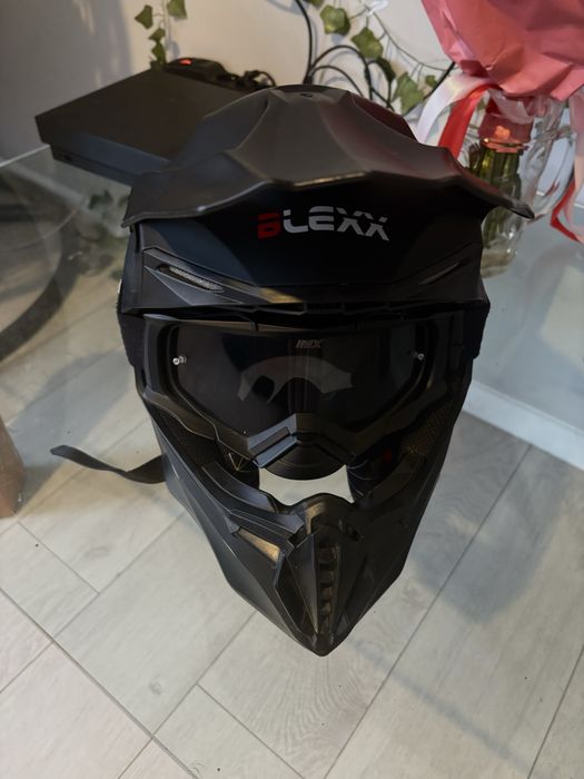 Sprzedam kask crossowy BLEXX MD‑902 + gogle IMX Dust Black Matt