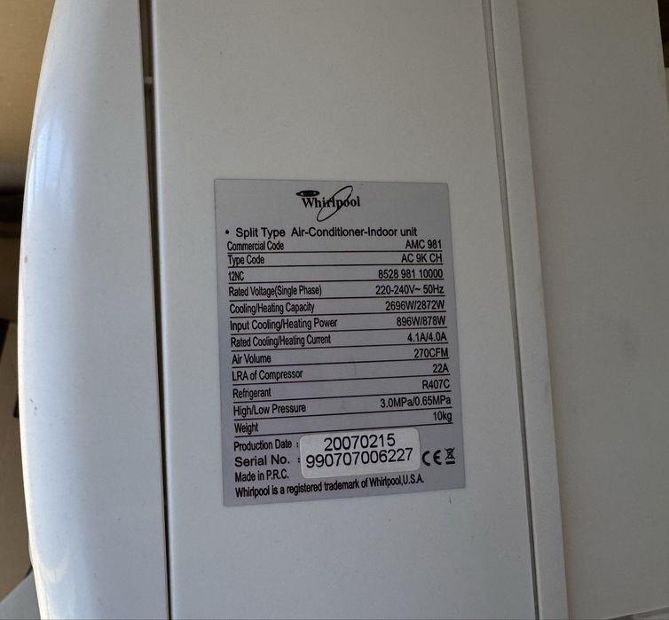 Кондиціонер  Whirlpool AMC 981