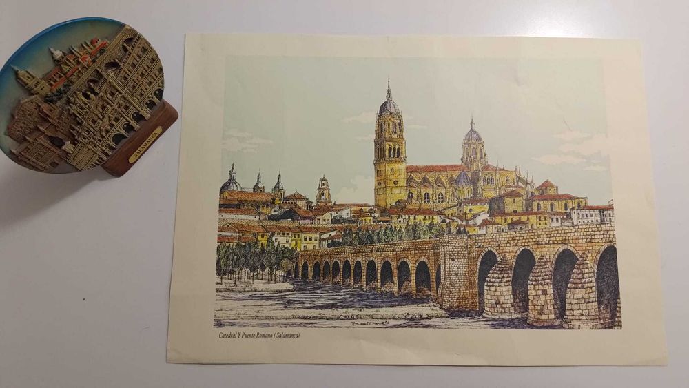 Conjunto decorativo de Salamanca – “Catedral y Puente Romano” + peça