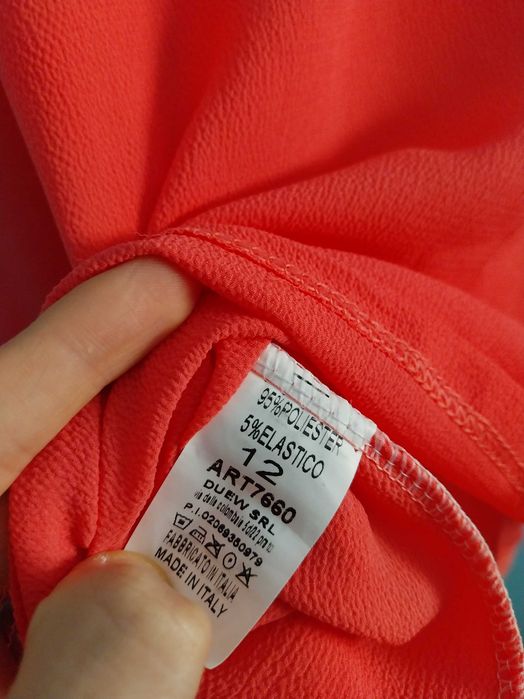 Blusa com pendente coração, tamanho 12, salmão, nova