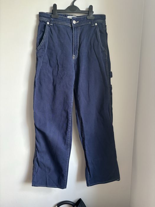 Młodzieżowe szerokie spodnie wide leg z kieszeniami Pull&Bear rozmiar S|36