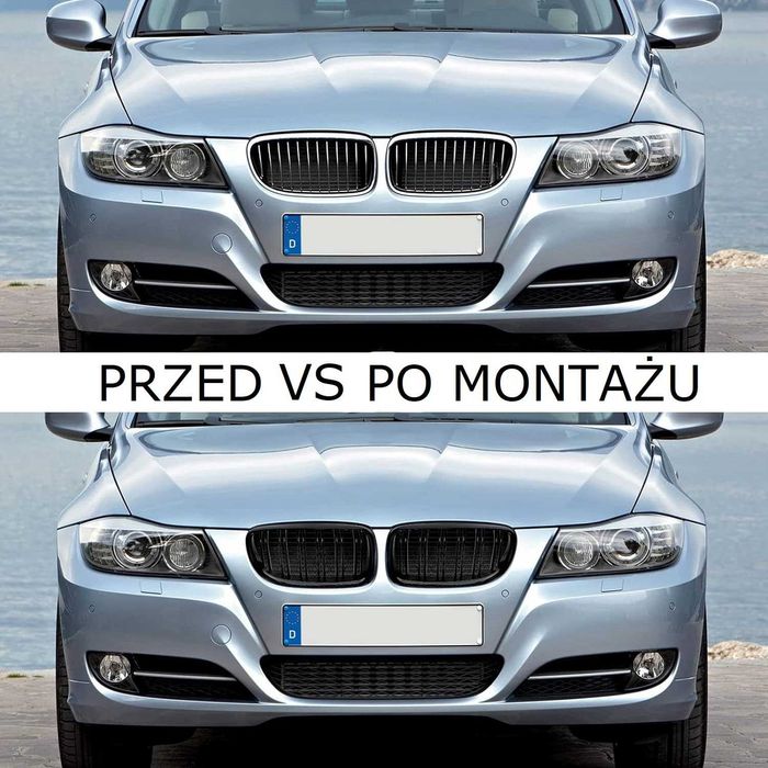 Nerki grill Czarny połysk do BMW E90 E91 LCI lifting 2008 - 2013