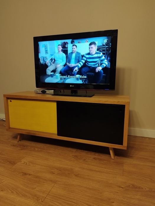 Szafka RTV dębowa Handmade DIY