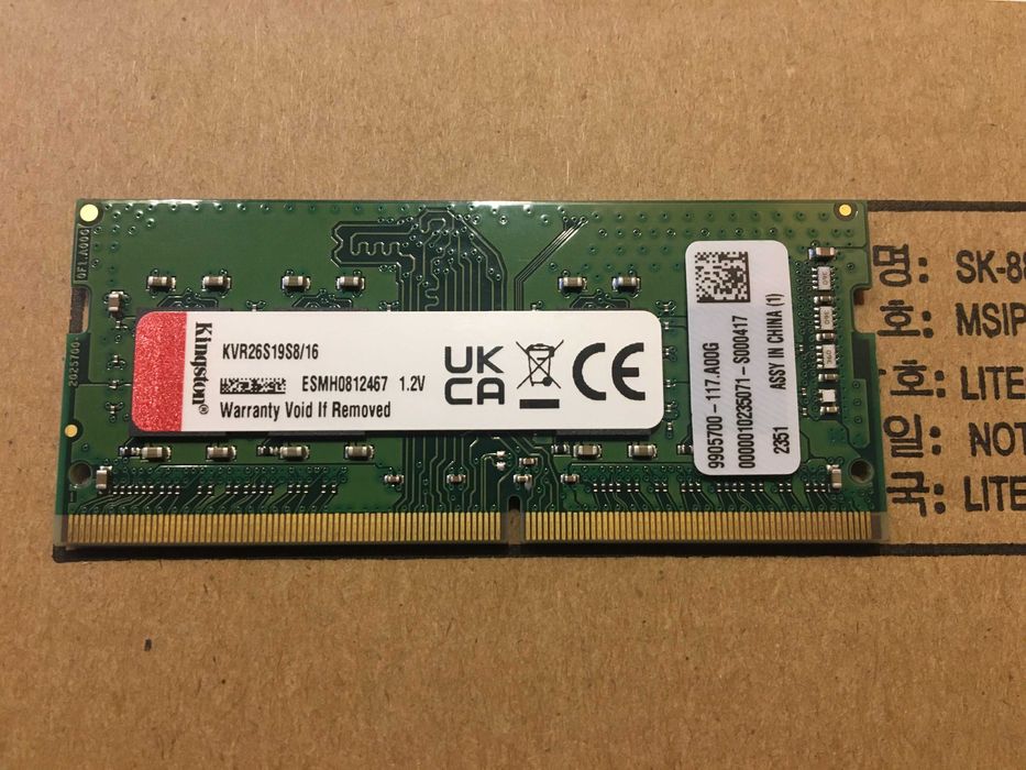 Pamięć RAM DDR4 16GB 2666MHz Kingston SODIMM