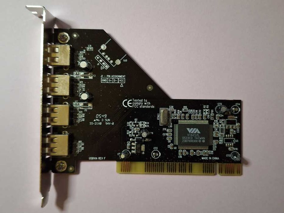 Placa PCI de expansão com 4 portas USB 2.0 para desktop