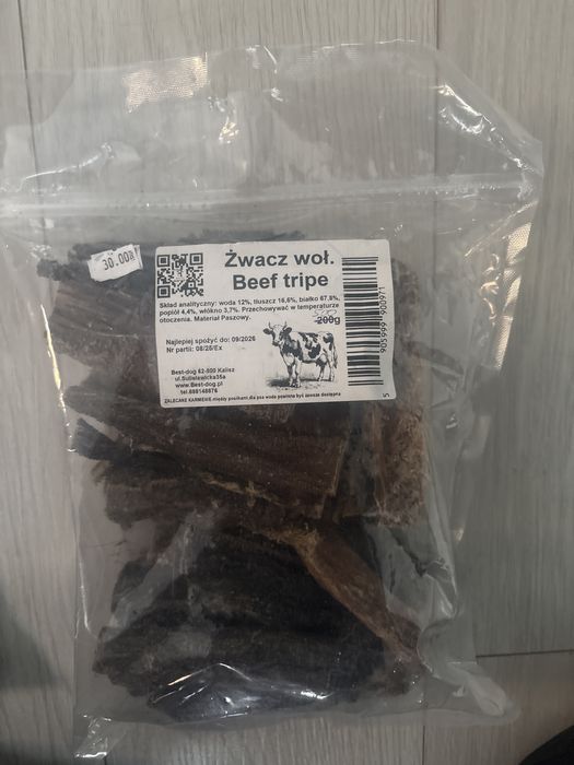 Żwacz wołowy przysmak dla psa naturalny 500 g