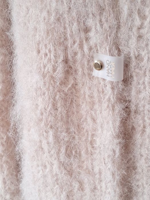 Puszysty kardigan zAlpaki i Merynosów.Handmade.