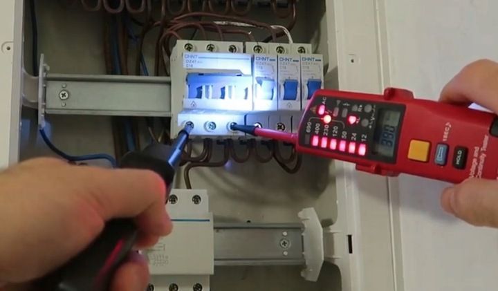 próbnik tester miernik napięcia i faz ut18c rcd t+