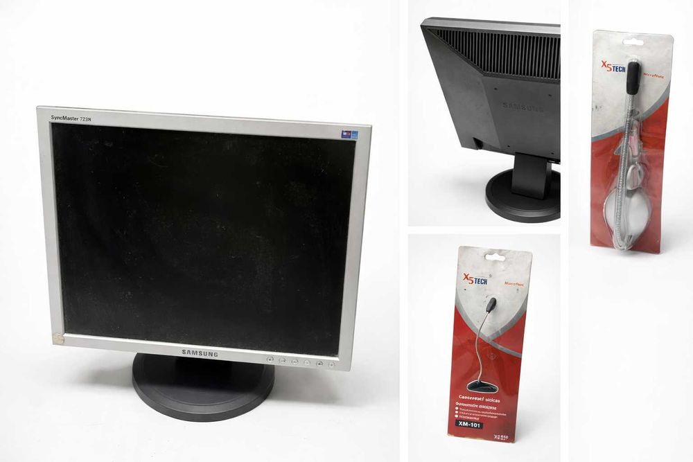 Monitor Samsung 17’’ + Microfone Novo – Pronto a Usar