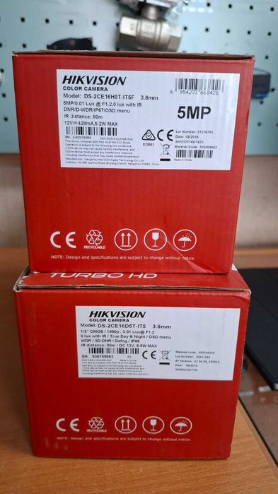 Нова Відеокамера Hikvision 5 МП 3,6мм аналогова