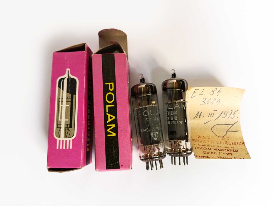 Lampy EL-84 POLAM dobrana para w pudełkach nowe ze starych zapasów