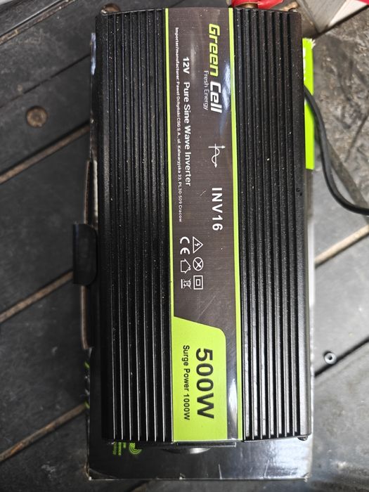 Przetwornica czysty sinus 12v gniazdo ładowarki plus  fotowoltaika