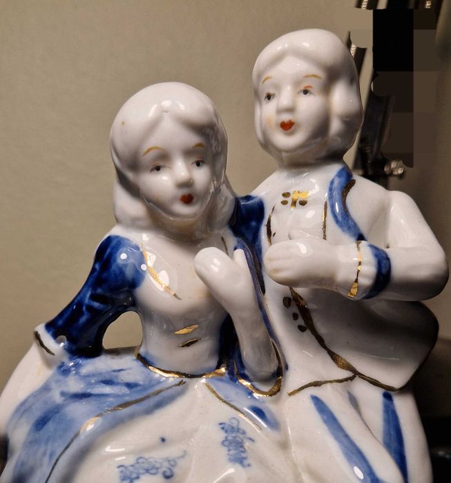 Figurka para niebieska