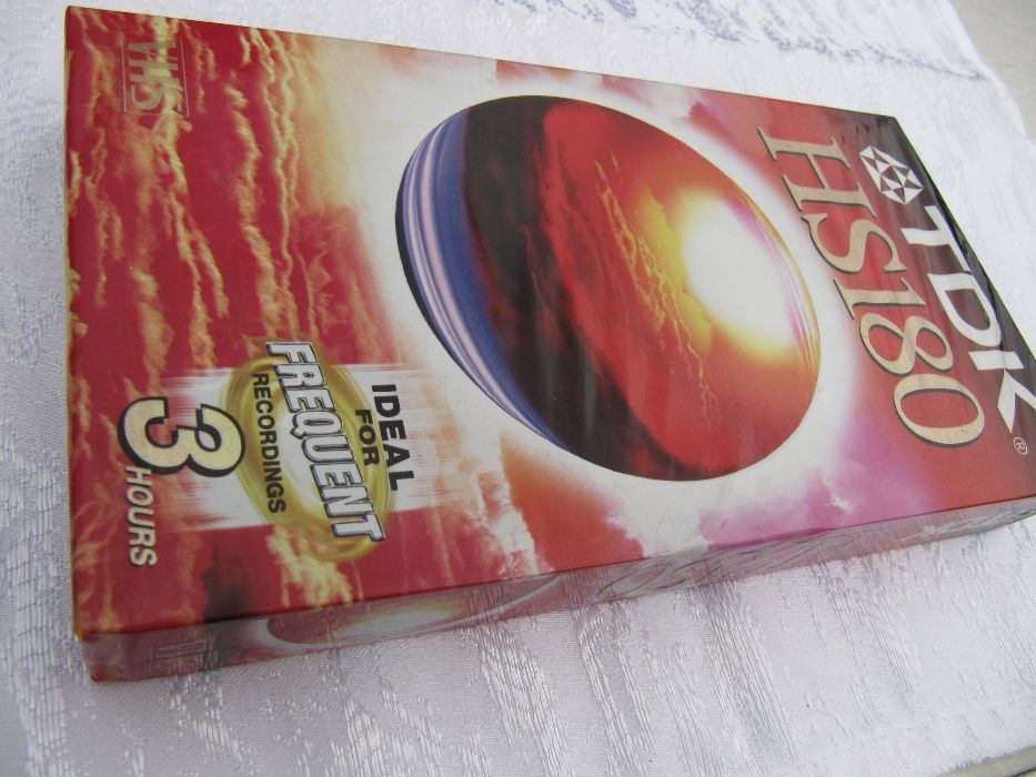 Видеокассеты TDK VHS 180 мин, для видеомагнитофона новые