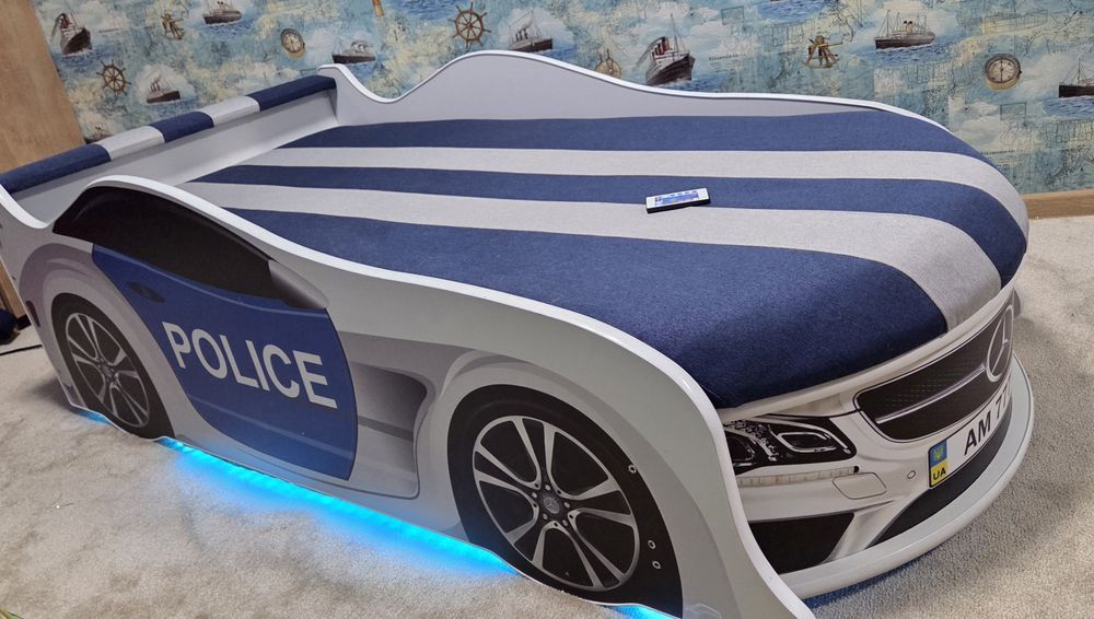 Детская кровать полицейская машина