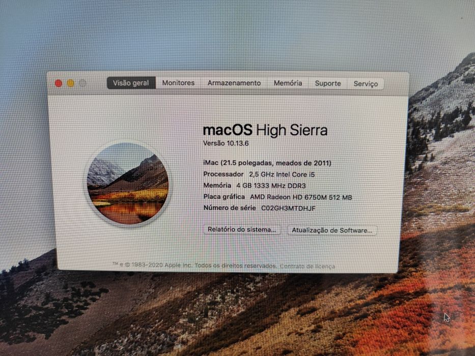 Imac 21,5 High Sierra (2011)