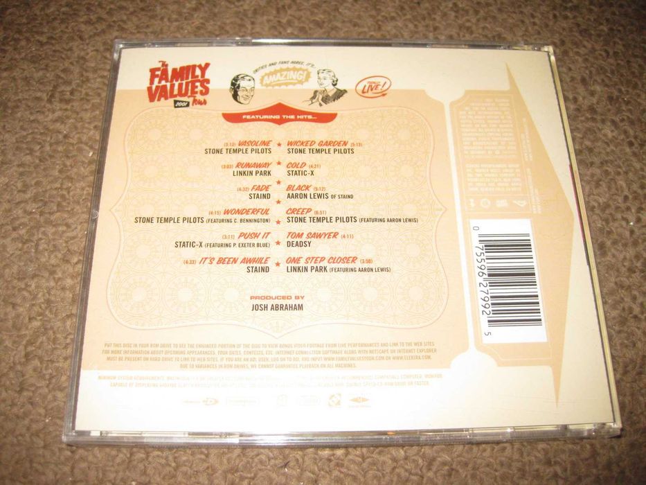 CD da Coletânea "The Family Values Tour 2001" Portes Grátis!