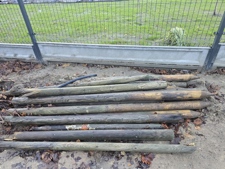 Slupki ogrodzeniowe używane impregnowane cisnieniowo