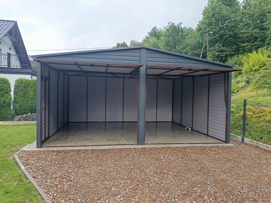 Garaż blaszany wysoki na busa  garaże blaszane 8x6 7x6 9x5
