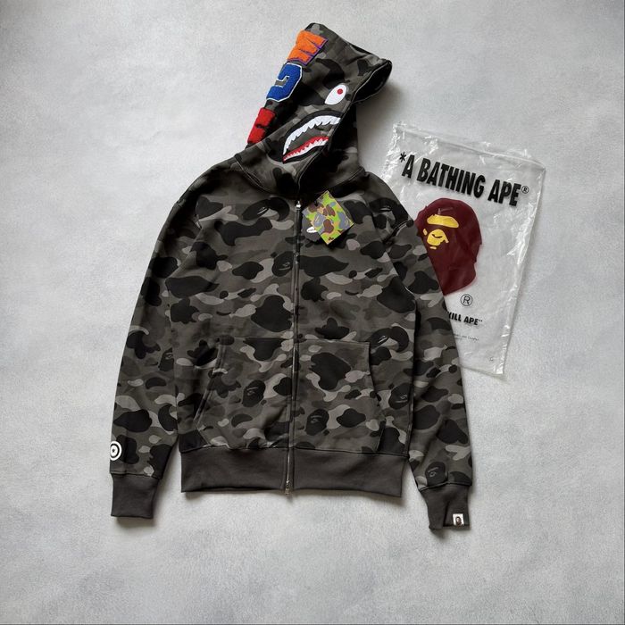 Зіп-худі Bape A Bathing Ape Shark Full Zip Camo / Худі Бап Апе Шарк Камуфляж