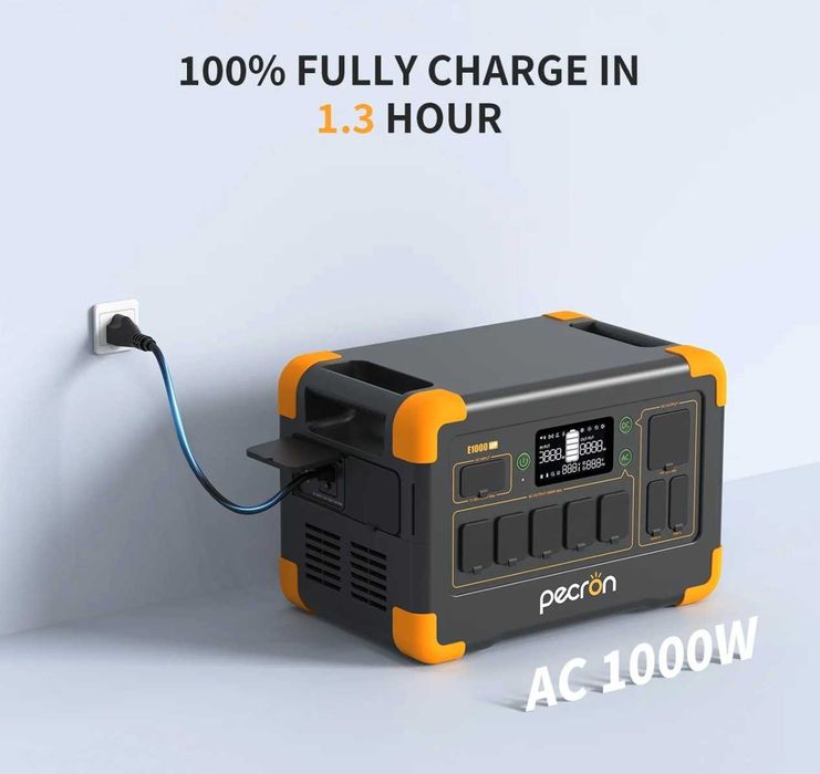 Зарядна станція Pecron E1000LFP 1024Wh  1800W LiFePO4₄ UPS, Solar 600W