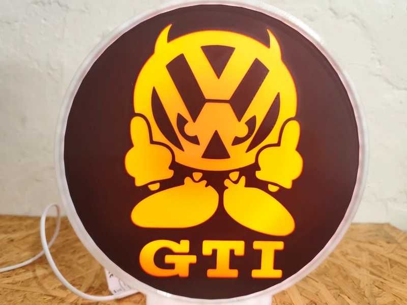 Lightbox luminaria decorativa VW Volkswagen GTI cx branca