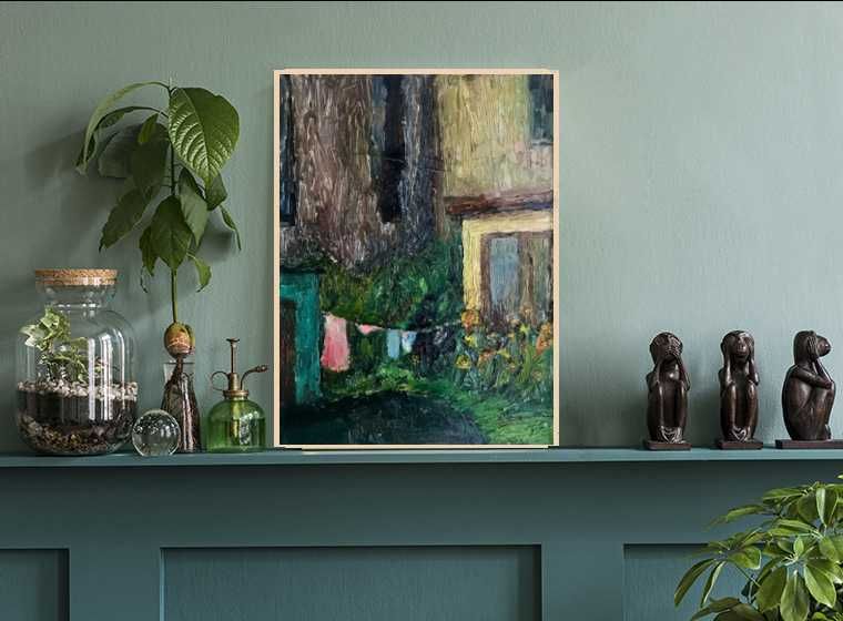 Polska wieś! Klimatyczny obraz olejny. Okazyjna cena!