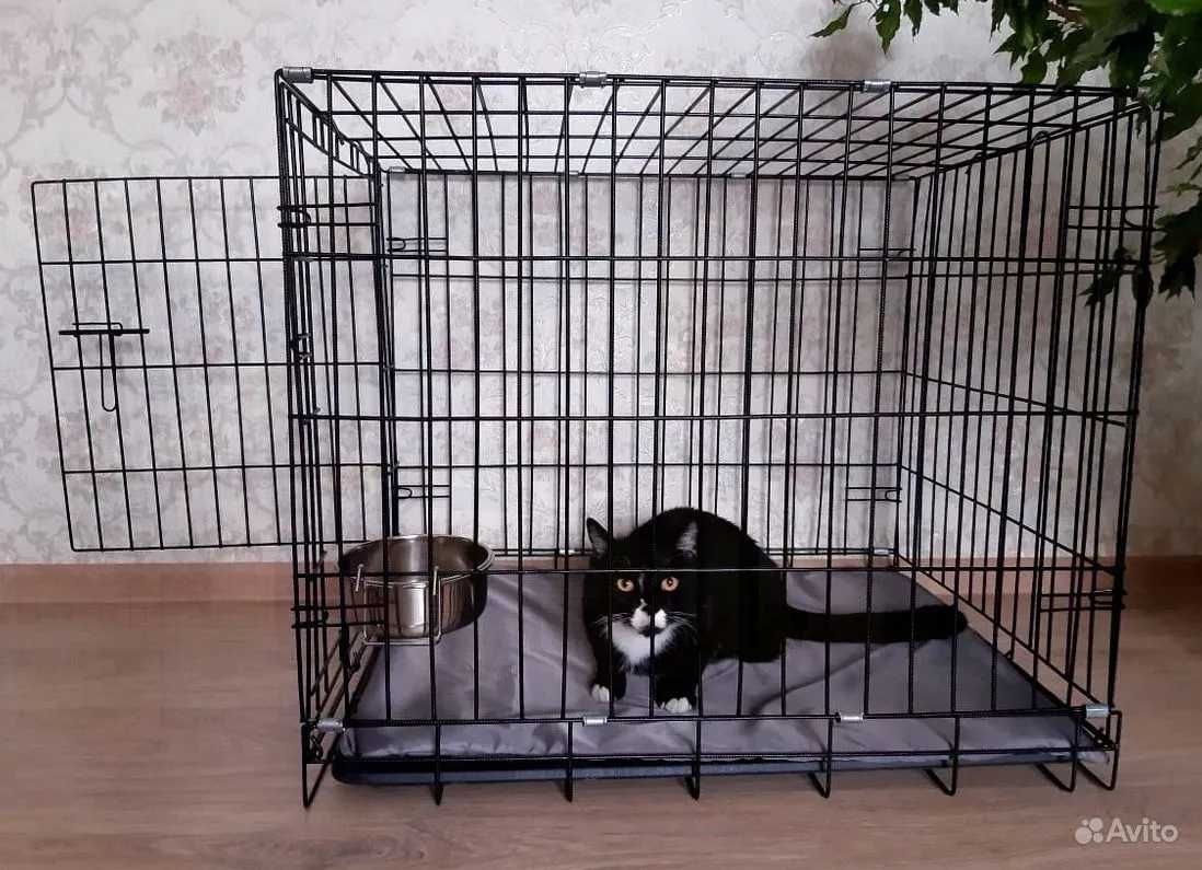 Клетка для собак и кошек (для животных). Разборная, металлическая.: 2 ...