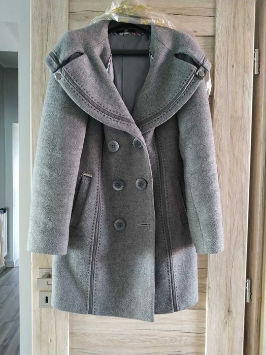 Płaszcz zimowy szary rozm 36