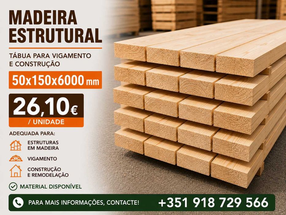 Madeira estrutural e tábuas de construção