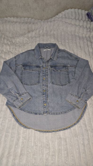 Джинсовая рубашка для дівчини 12-13 років