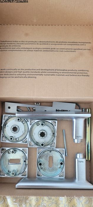 Puxadores de porta TUPAI – espelho quadrado (3 conjuntos)