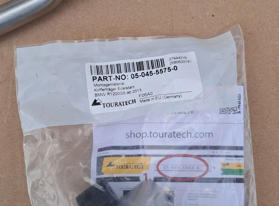 Stelaż Stelaże Kufrów Bocznych TouraTech BMW R1200GS LC od 2013 roku