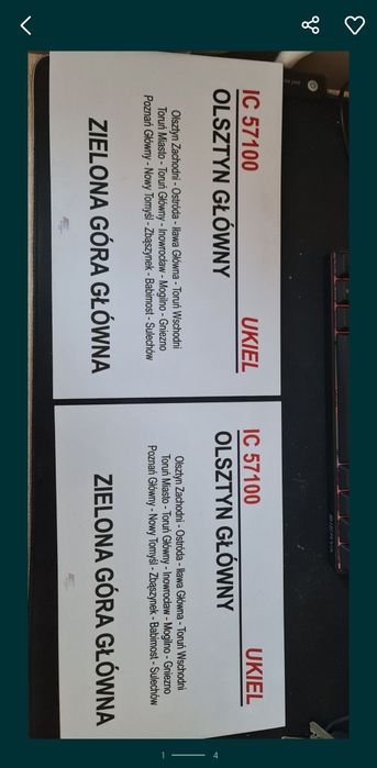 Tablice relacyjne PKP Intercity