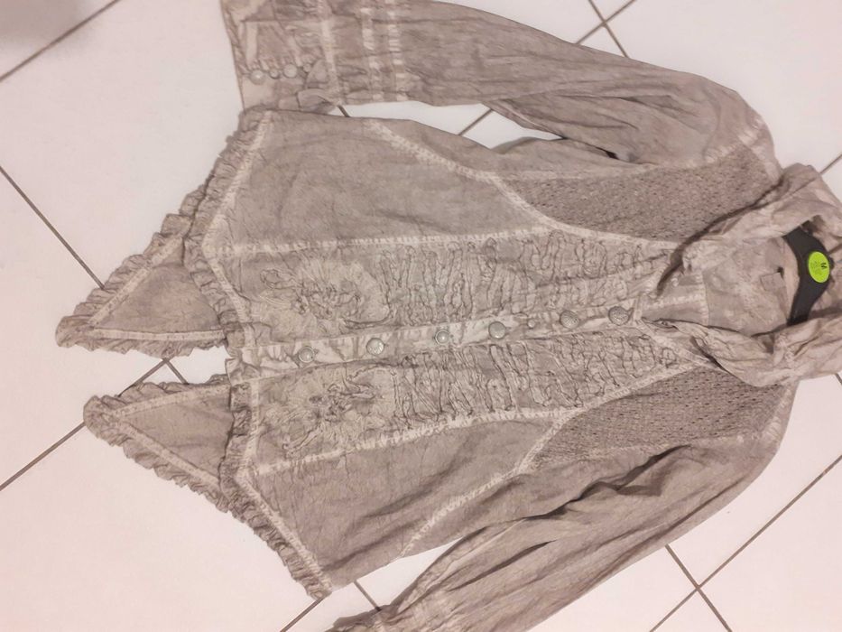 Koszula ciekawa jasny beż unikatowa