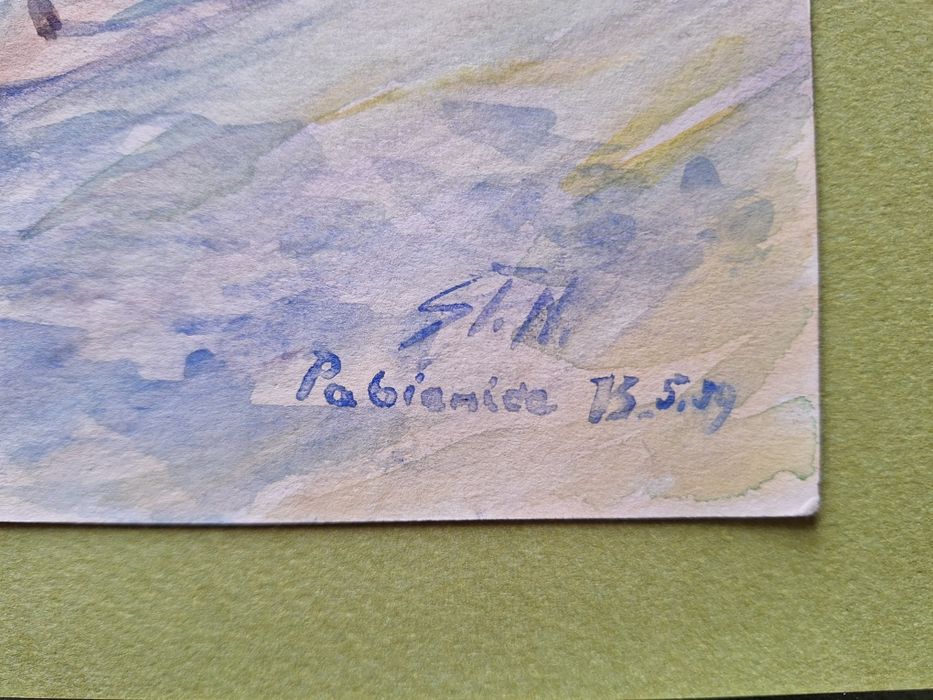 akwarela pabianicka kapliczka, 1939 r.