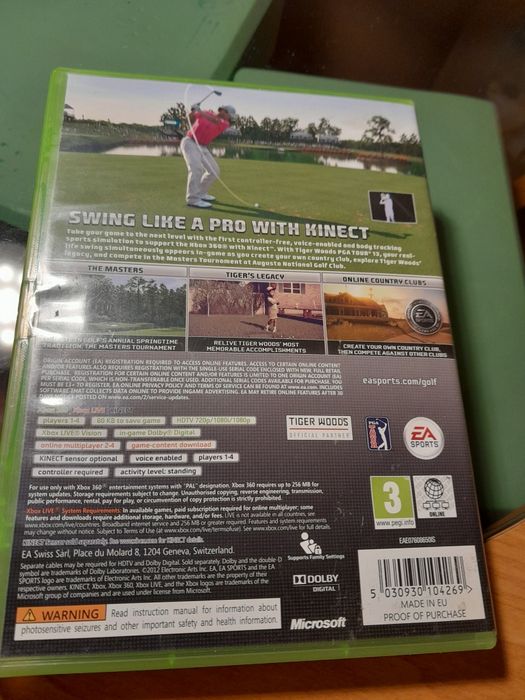 Kinect Tiger Woods PGA Tour 13. Stan idealny.X box 360